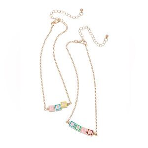 Colorful Block Letter Necklace